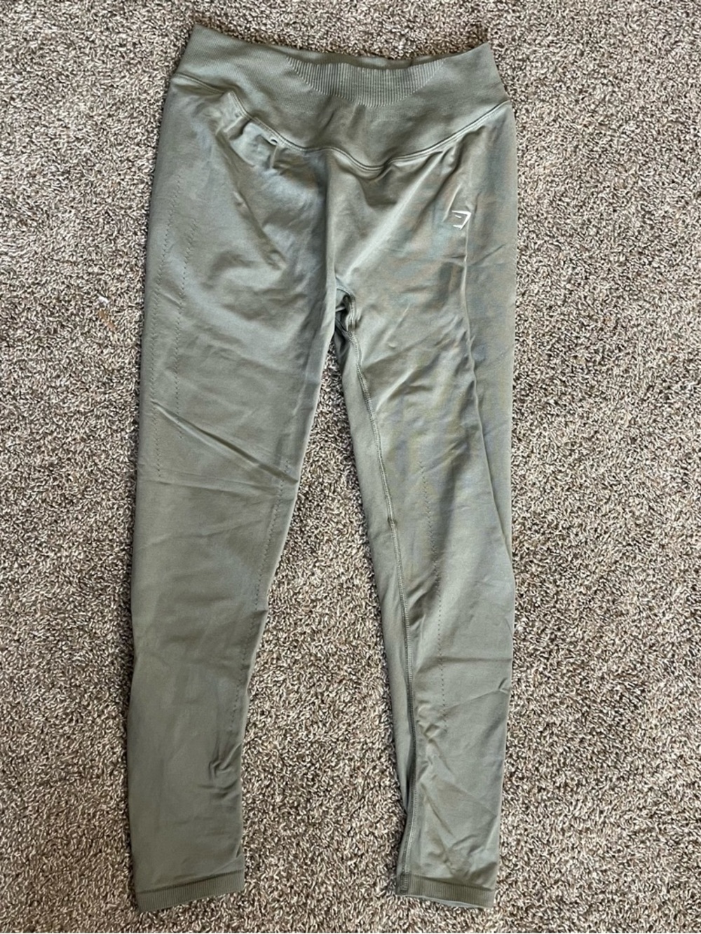Gymshark Sweat Seamless Leggings High Waisted Green Women’s Size Large Athletic